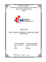 IUH - Thực hành quá trình và thiết bị cơ học - Bài cô đặc