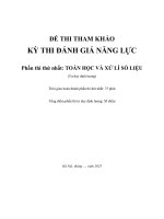 Đề thi tham khảo Đánh giá năng lực Đại học số 10