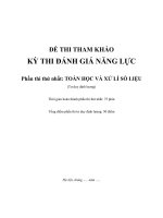 Đề thi tham khảo Đánh giá năng lực Đại học số 3