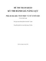 Đề thi tham khảo Đánh giá năng lực Đại học số 2