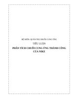 Tiểu luận - quản trị chuỗi cung ứng - đề tài -  phân tích  CHIẾN LƯỢC VÀ  chuỗi cung ứng của Nike
