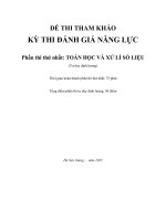 Đề thi tham khảo Đánh giá năng lực Đại học số 9