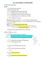 Bài tập chương 3 - Truyền nhiệt (Có đáp án chi tiết)