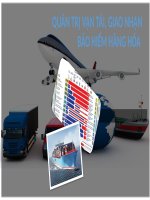 Tiểu luận - QUẢN TRỊ VẬN HÀNH CHUỖI CUNG ỨNG - đề tài - QUẢN TRỊ VẬN TẢI, GIAO NHẬN BẢO HIỂM HÀNG HÓA 