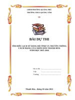 Bài thi tìm hiểu lịch sử Đảng bộ tỉnh    thanh hóa 2025 bản 2