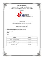 IUH - BÀI BÁO CÁO THỰC HÀNH PHỤ GIA THỰC PHẨM - PHỤ GIA TẠO NHŨ