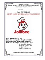 IUH - BÀI TIỂU LUẬN CHIẾN LƯỢC KINH DOANH CỦA JOLLIBEE