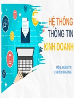 Tiểu luận - QUẢN TRỊ CHUỖI CUNG ỨNG - đề tài - HỆ THỐNG THÔNG TIN ỨNG DỤNG TRONG CHUỖI CUNG ỨNG