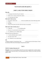 VSTEP - Các đề luyện SPEAKING 2