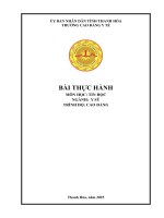 Baithuchanh hệcđ năm 2026 chỉnh sửa (1)bài thực hành môn tin học cao Đẳng y dược