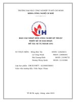IUH - BÁO CÁO NHẬP MÔN CÔNG NGHỆ KỸ THUẬT THIẾT KẾ 10 GIAI ĐOẠN - ĐỀ TÀI: XE TỰ HÀNH AVG