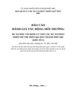 KHU TÁI ĐỊNH CƯ CHO CÁC DỰ ÁN PHÁT TRIỂN ĐÔ THỊ TRÊN ĐỊA BÀN THÀNH PHỐ ABC (KHU SỐ 1)