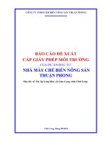 Báo Cáo Đề Xuất Cấp Giấy Phép Môi Trường Của Dự Án Nhà Máy Chế Biến Nông Sản Thuận Phong.pdf