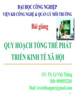 IUH - Bài giảng - Quy hoạch tổng thể phát triển Kinh tế xã hội