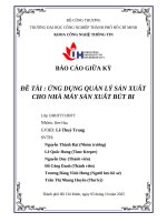 IUH - BÁO CÁO GIỮA KỲ - ỨNG DỤNG QUẢN LÝ SẢN XUẤT CHO NHÀ MÁY SẢN XUẤT BÚT BI
