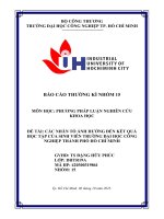 IUH - Các nhân tố ảnh hưởng đến Kết quả học tập SV