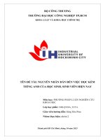 IUH - Nguyên nhân dẫn đến việc học kém Tiếng anh của học sinh, sinh viên hiện nay