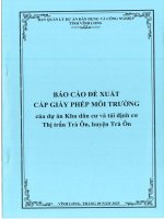 Báo Cáo Đề Xuất Cấp Giấy Phép Môi Trường Của Dự Án Khu Dân Cư Và Tái Định Cư Thị Trấn Trà Ôn, Huyện Trà Ôn.pdf