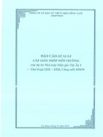 Báo cáo Đề xuất cấp giấy phép môi trường của dự Án nhà máy Điện gió tân Ân 1   giai Đoạn 2021 2025, công suất 45mw