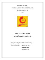 Thiết kế hệ thống điều khiển ổn định tốc độ động cơ điện DC sử dụng bộ điều khiển PID(z)