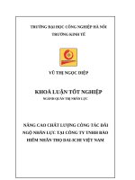 Nâng cao chất lượng công tác Đãi ngộ nhân lực tại công ty tnhh bảo hiểm nhân thọ dai ichi việt nam