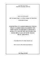 Ảnh hưởng của khoe khoang thẳng thắn và khoe khoang khiêm tốn trên mạng xã hội Đến Ý Định mua hàng của người tiêu dùng Đối với hàng hoá cao cấp nước ngoài
