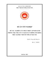 Đề tài nghiên cứu phát triển app Đối sánh trong việc tra cứu và quản lý thông tin khoa học tại học viện kỹ thuật mật mã