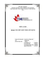 IUH -  TIỂU LUẬN TÁI CHẾ CHẤT THẢI XÂY DỰNG