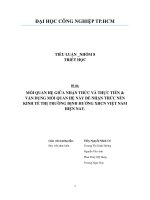 Triết học - Mối quan hệ giữa nhận thức và thực tiễn & vận dụng mối quan hệ này để nhận thức nền kinh tế thị trường