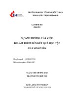 Sự Ảnh hưởng của việc Đi làm thêm Đến kết quả học tập của sinh viên