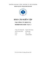 Báo cáo kiến tập tại công ty dịch vụ mobifone khu vực 2