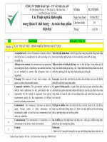 Các thuật ngữ & định nghĩa trong Quản lý chất lượng - An toàn thực phẩm hiện đại