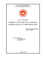 Đồ Án tốt nghiệp nghiên cứu giao thức s3 và xây dựng hệ thống sao lưu và phục hồi dữ liệu