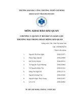 Môn khai báo hải quan chương 5 quản lý rủi ro và gian lận thương mại trong hoạt Động hải quan