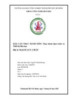 IUH - Thực hành quá trình và thiết bị hóa học - Mạch lưu chất
