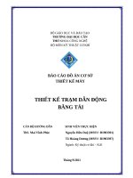Báo cáo Đồ Án cơ sở thiết kế máy thiết kế trạm dẫn Động băng tải