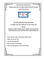 Đề tài Để rèn luyện và nâng cao kỹ năng làm việc nhóm, bản thân anh (chị) cần phải rèn luyện những gì