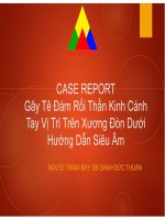 Gây tê Đám rối thần kinh cánh tay vị trí trên xương Đòn dưới