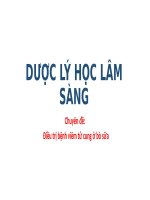 Tiểu luận - DƯỢC LÝ HỌC LÂM SÀNG  - đề tài - Điều trị bệnh viêm tử cung ở bò sữa