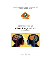 Giáo trình nội bộ - Tâm lý học kỹ sư 2023Zalo: 0936641078 Hỗ trợ đồ án, báo cáo, tiểu luận…