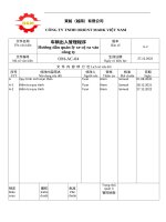 Ac 04车辆出入管理程序 TRÌNH TỰ QUÁN LÝ XE RA VÀO