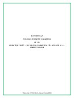 Tiểu luận - internet marketing -  đề tài - PHÂN TÍCH CHIẾN LƯỢC SMM CỦA  WALL STREET ENGLISH