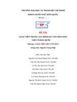 Đề tài giao tiếp trong gia Đình Đa văn hóa hàn việt Ở hàn quốc