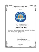 Đề tài liên hệ thực tiễn trách nhiệm xã hội của nhà quản trị trong bối cảnh doanh nghiệp viettel