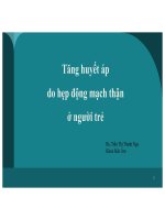 Tăng huyết Áp do hẹp Động mạch thận Ở người trẻ