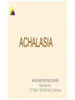 Ca lâm sàng achalasia