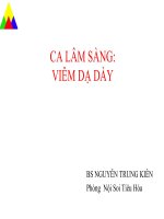 Ca lâm sàng viêm dạ dày
