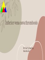 Inferior vena cava thrombosis