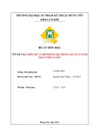 Thiết kế và mô phỏng hệ thống sản xuất linh hoạt fms và cim