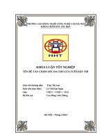 Đề tài chăm sóc da cho lứa tuổi dậy thì